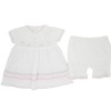 Conjunto para bebé niña en hilo-blanco