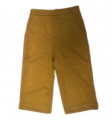 Pantalon cutter para niña-mostaza