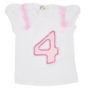 Camiseta para niña estampada-blanca