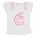 Camiseta para niña estampada-blanca