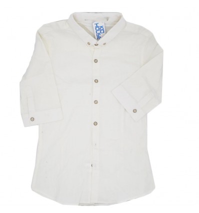 Camisa manga 3 cuatos- blanco hueso