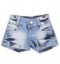 Short para niña en jean claro