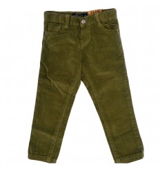 Pantalon en pana para niño -verde caza