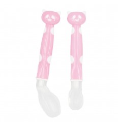 Set de dos cucharas para bebé- Rosa