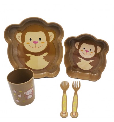 Set de loza para niños - Cafe de micos