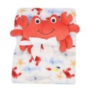 Cobertor con muñeco de apego- cangrejo