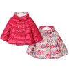 Chaqueton doble faz para niña- flores Coral