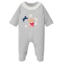 Pijama enteriza para bebé osita-Gris