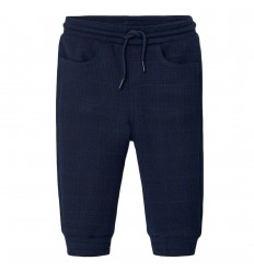 Pantalon jogger a cuadros- Azul oscuro