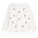 Bluzon bordado flores- Blanco hueso