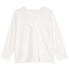 Bluzon bordado flores- Blanco hueso