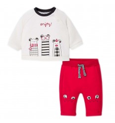 Conjunto 2 piezas para bebé- Velvet- Rojo