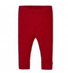 Leggings tejido para bebé niña- Carmin-rojo