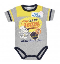 Body para bebé niño- estampado gris