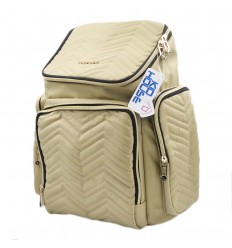 Pañalera tipo morral acolchada- Beige