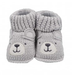Medias zapato en hilo Oso Gris