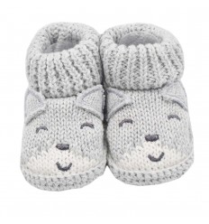 Medias zapato en hilo gris Zorrito