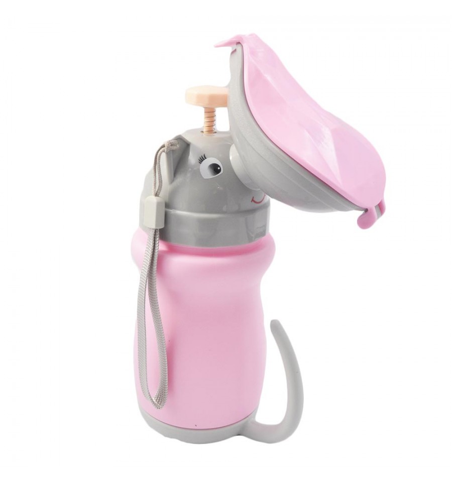 Orinal portatil para niña- Rosado con gris-KidHouse