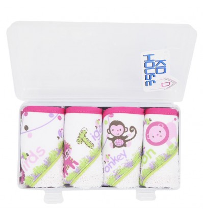 Toallitas babitas x 4 con estuche multiusos- Fucsia