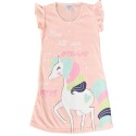Pijama en Bata para niña-Naranja Unicornio
