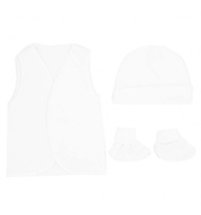 Set de ropa para bebé prematuro-Blanco