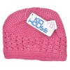 Gorro tejido para bebé niña- Fucsia