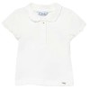Camiseta polo para bebé niña- Blanca