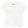 Camiseta polo para bebé niña- Blanca