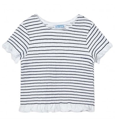Camiseta corta con arandelas para niña