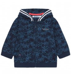 Chaqueta estampada de palmeras - Azul