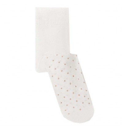 Media velada pantalon con brillante- Crudo