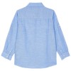 Camisa manga larga lino básica niño - Azul
