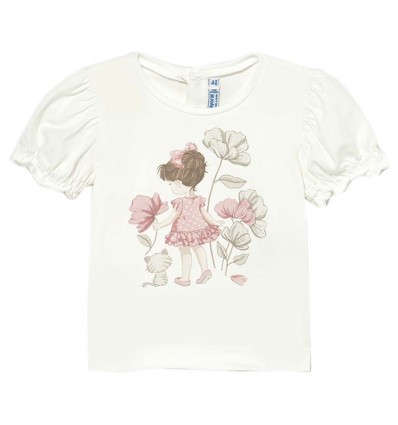 Camiseta Ecofriends aplique bebé niña