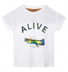 Camiseta para niño canoa - Blanca