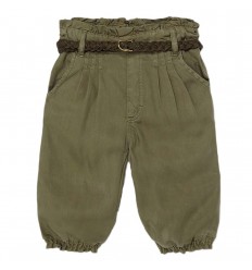 Pantalón largo fluido Ecofriends bebé niña-Verde