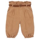 Pantalón largo fluido Ecofriends bebé niña-Caramelo