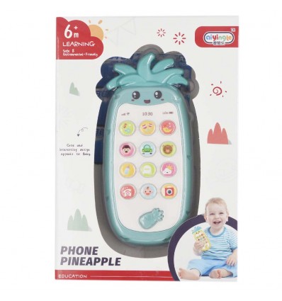 Telefono para bebé diseño de piña- Azul