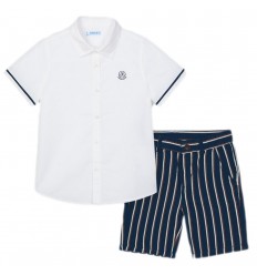 Conjunto camisa y short para niño- Marino