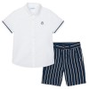 Conjunto camisa y short para niño- Marino