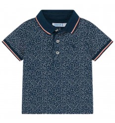 Polo manga corta micro estampado bebé niño