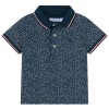 Polo manga corta micro estampado bebé niño