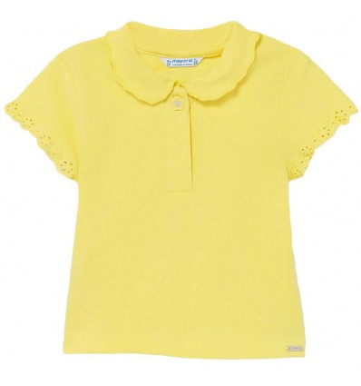 Camiseta polo para bebé niña-Amarillo-KidHouse