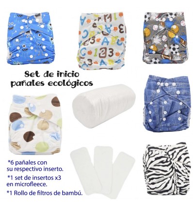 Set de inicio pañales ecológicos- niño