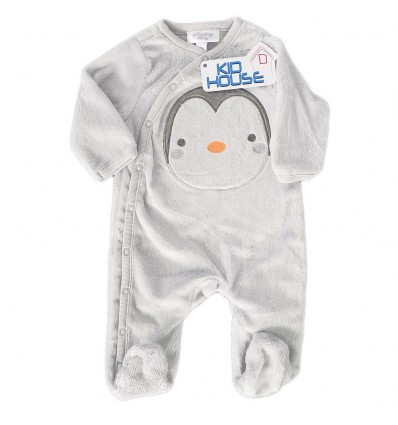 Pijama para bebé niño - Gris pinguino