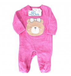 Pijama para bebé niña - Fucsia osita