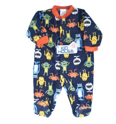 Pijama enteriza para bebé niño moster