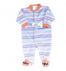 Pijama enteriza para bebé niño - Azul lineas
