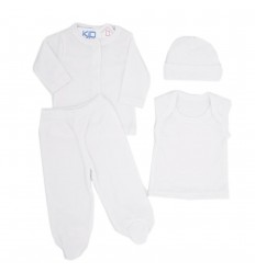 Conjunto de ropa para bebé prematuro- Blanco