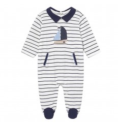 pijama enteriza para bebé niño- Rayas barco